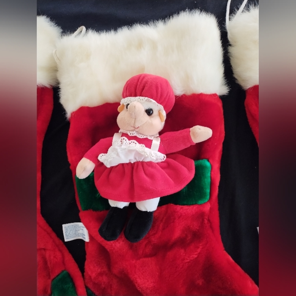 3 Vintage 1990s Quality JC Penny's Christmas Collection Plush Attached - Picture 7 of 12